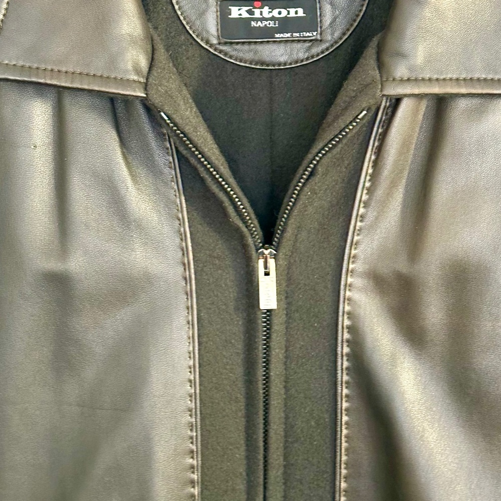 Kiton Lambskin Jacket / Custom Order Mens SZ 50 / 40R US - Picture 9 of 15